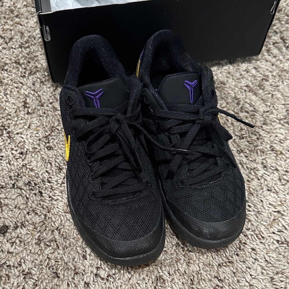 Kids Black and Purple Sneakers